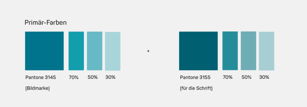 Corporate Design Colour Palette für Branding einer Kanzlei, entwickelt von Design Agentur Hamburg und Design Agentur Köln