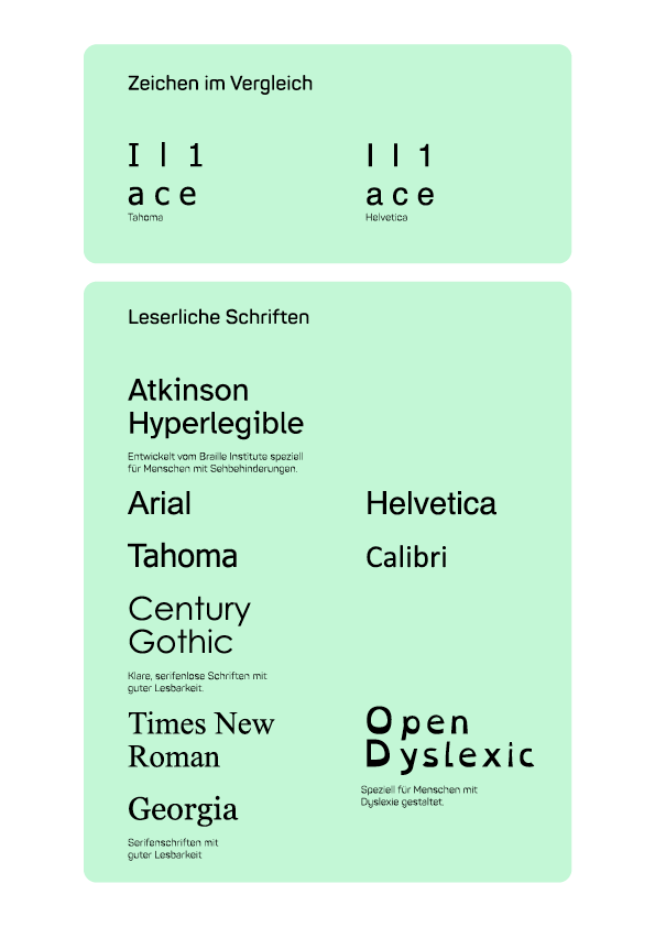 Barrierefreie Typografie